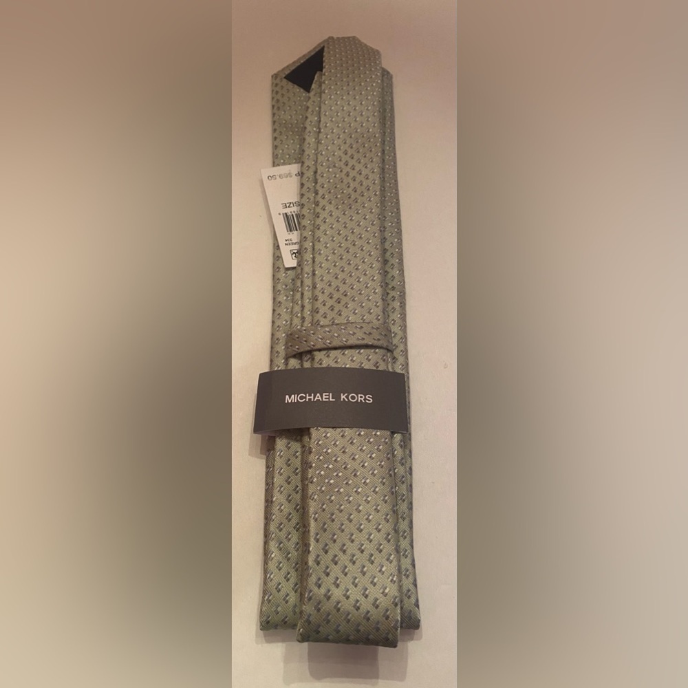NWT Michael Kors Men’s Tie Marion Neat LT Green‎ - Picture 3 of 4